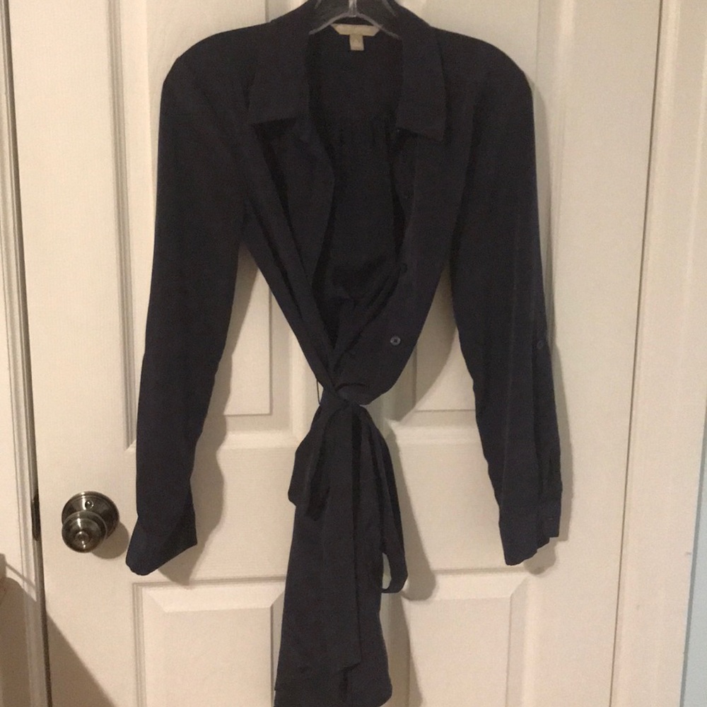 Banana Republic navy soft shirt dress